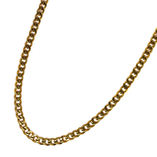 Gold Curb Chain in Stainless Steel  3,5mm Wide 60cm Long_0