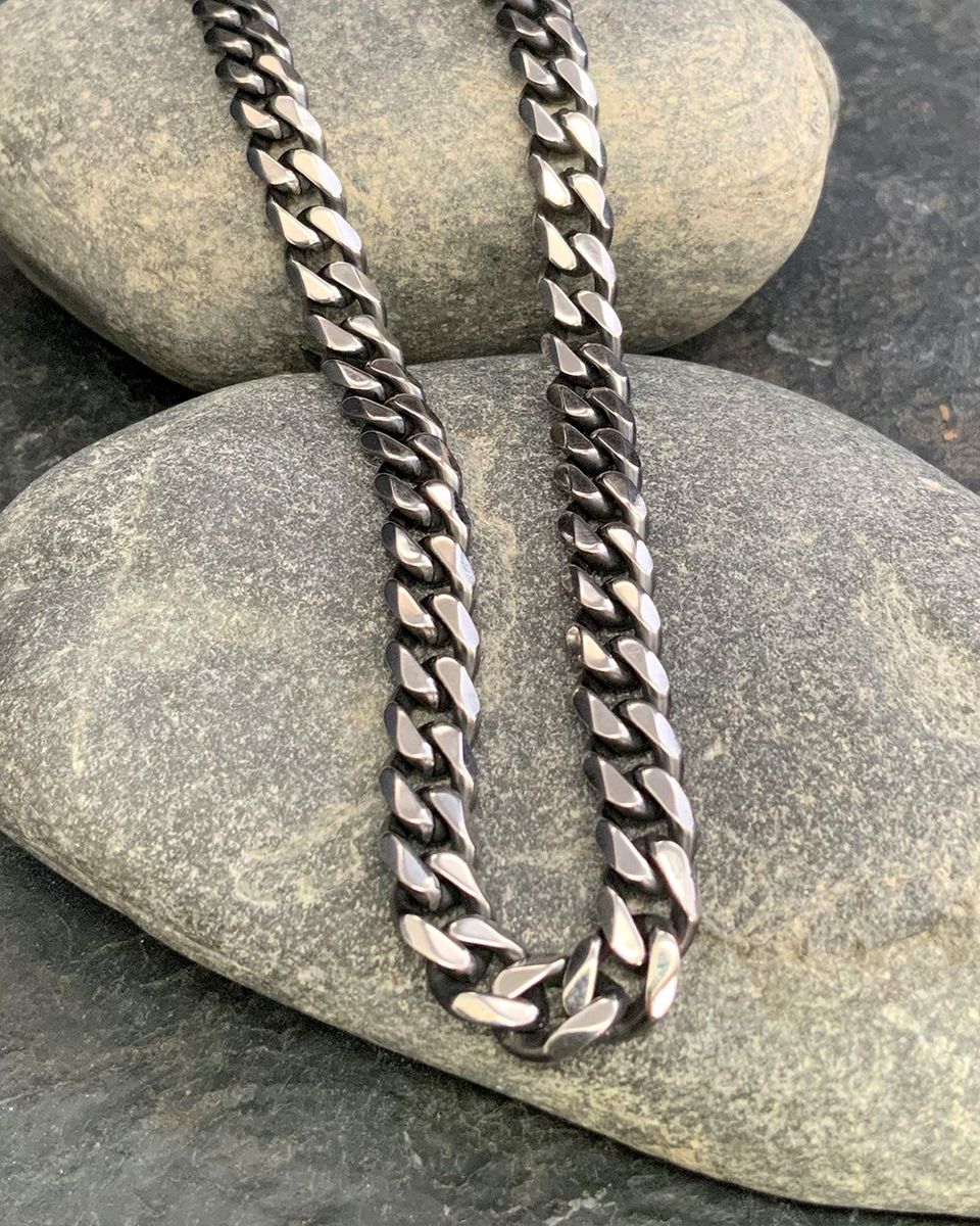 Stainless Steel 60cm Broad Curb Chain_1