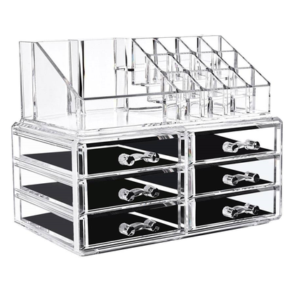 6 Drawers For Jewellery Cosmetics Makeup Box_0