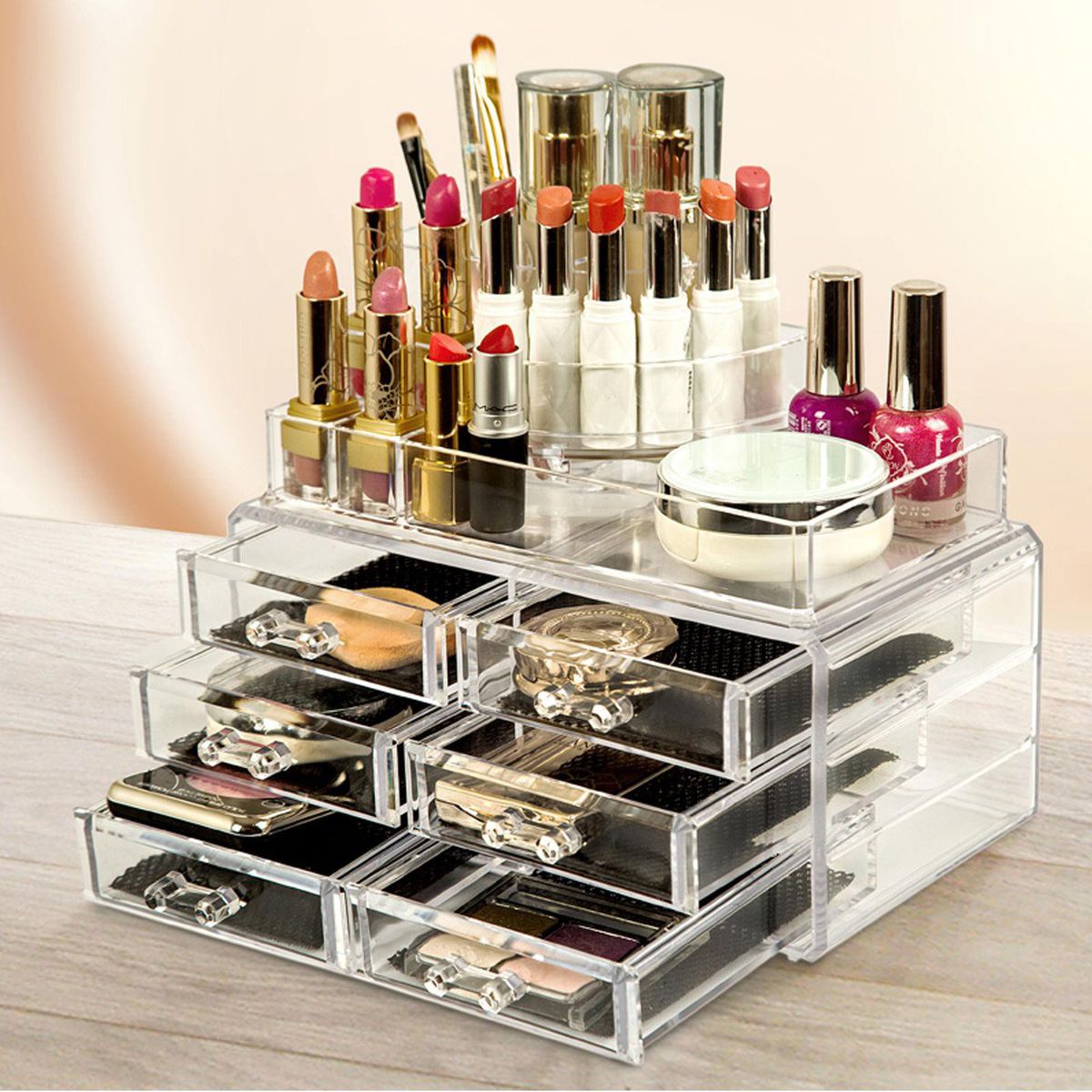 6 Drawers For Jewellery Cosmetics Makeup Box_1