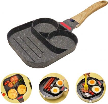 Pan with 2 Hole, Non-Stick Fried Egg Burger Pan_0