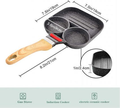 Pan with 2 Hole, Non-Stick Fried Egg Burger Pan_1