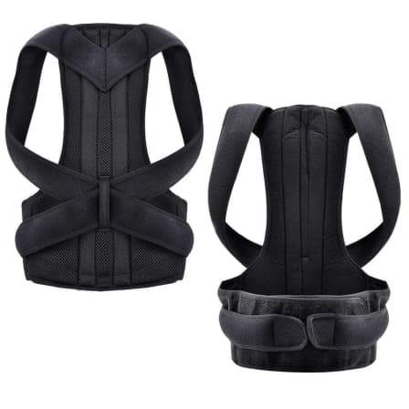 Back Pain Posture Corrector - Large / Plain Black_0