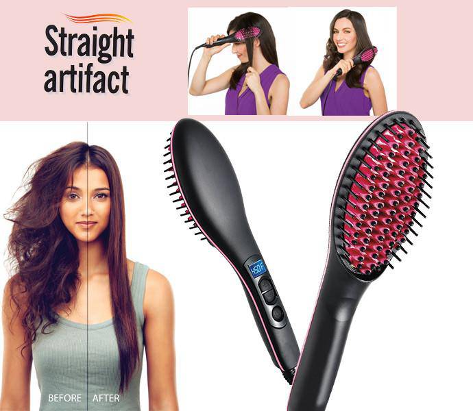 Straight Artifact LCD Hair Straightening Brush_1