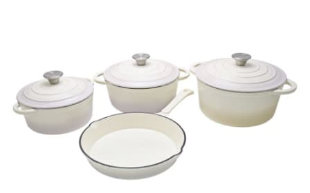 Cast Iron Pot set - Cream_0