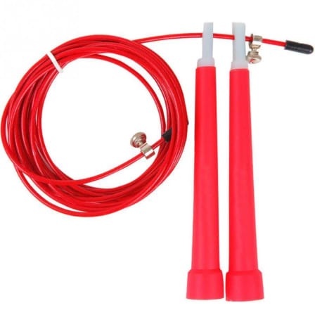 Tangle-free Aluminium Alloy Skipping Rope - Red_0