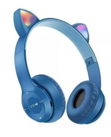 Bluetooth Wireless Cat Ear Headset - Blue_0