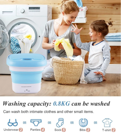 8L Mini Foldable Sterilizing Washing Machine - Blue_1