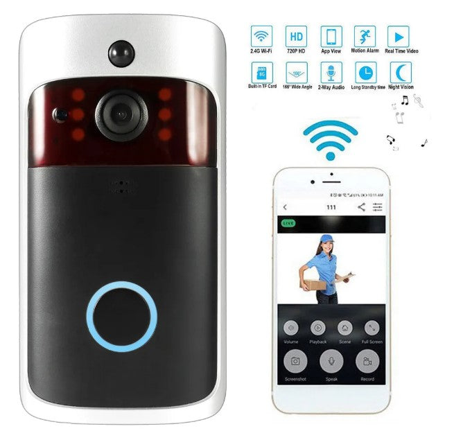 Smart Wireless WiFi Security DoorBell Remote Home Monitoring - Grey_2