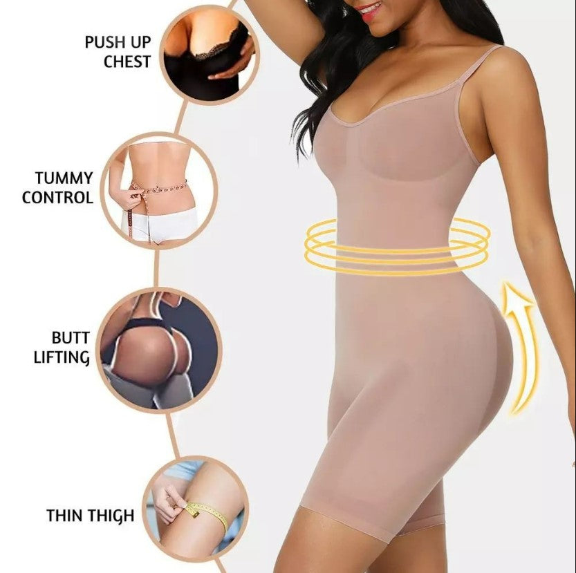 One-Piece Body Shaper - Brown_1