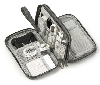 Multifunctional Portable Travel Data Cable Storage Bag - Grey_4