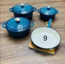 Cast Iron Pot Set 7pcs - Royal Blue_0